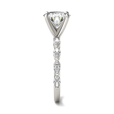 Charles & Colvard 14k White Gold 2 3/8 Carat T.W. Lab-Created Moissanite Engagement Ring
