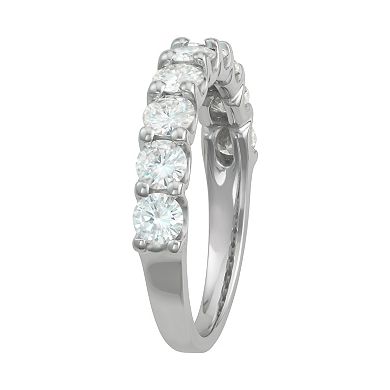 Charles & Colvard 14k White Gold 1 3/8 Carat T.W. Lab-Created Moissanite Anniversary Band