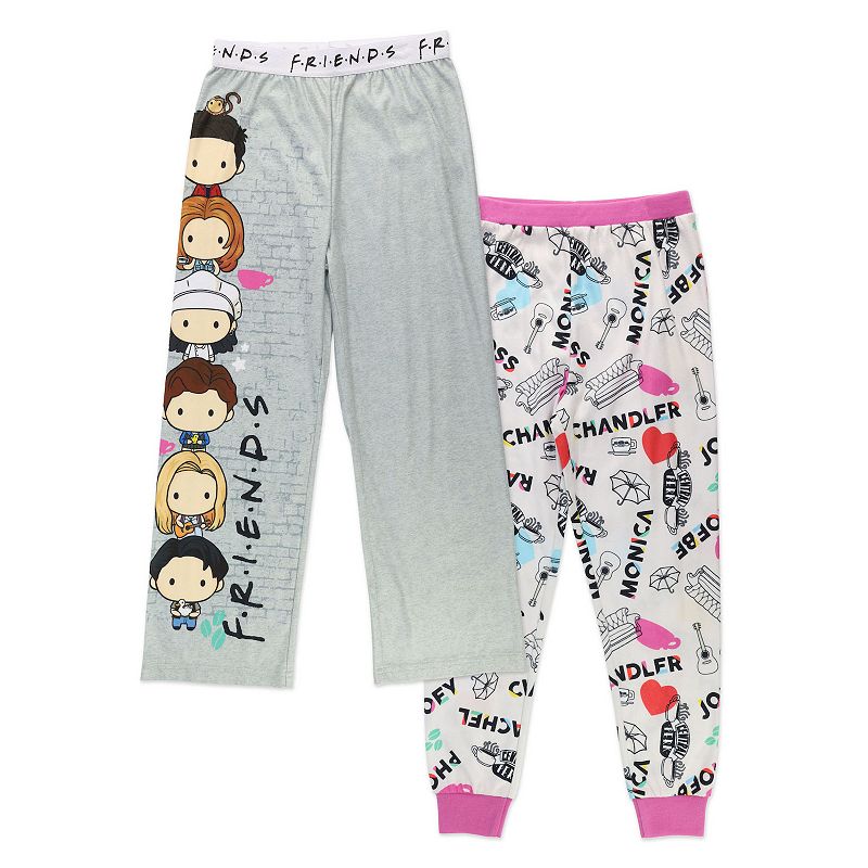 Girls 6-16 2-Pack Friends Pajama Pants, Girls, Size: 6-6X, Grey