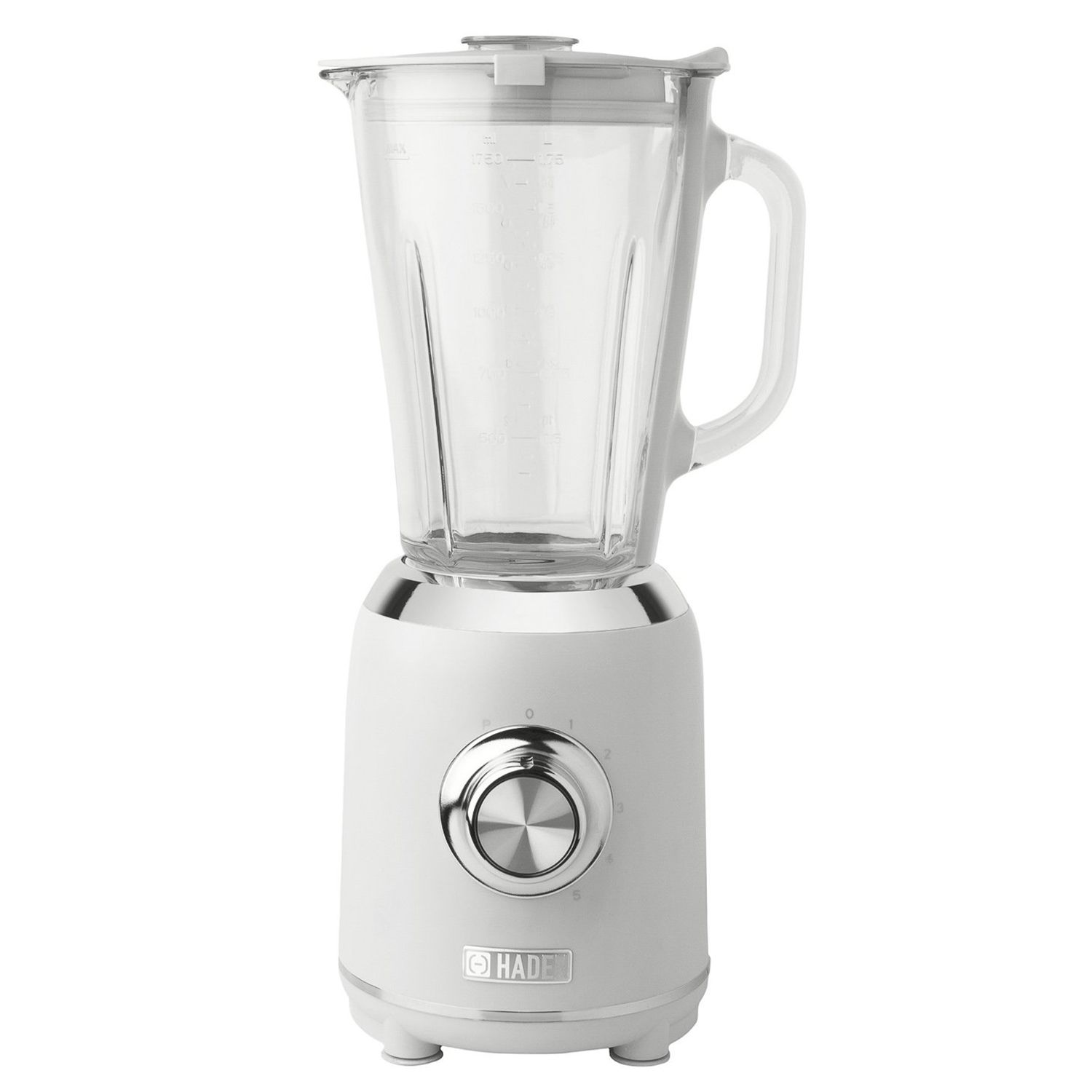 Better Chef 10-Speed 350 Watt 42 Ounce Glass Jar Blender in White, Silver