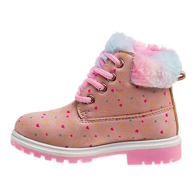 Beverly Hills Polo Club Toddler Girls' Faux Fur Ankle Boots