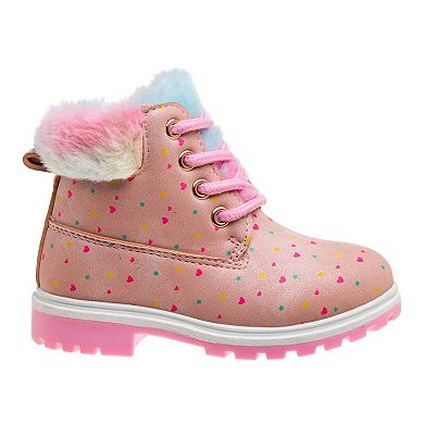 Beverly Hills Polo Club Toddler Girls' Faux Fur Ankle Boots