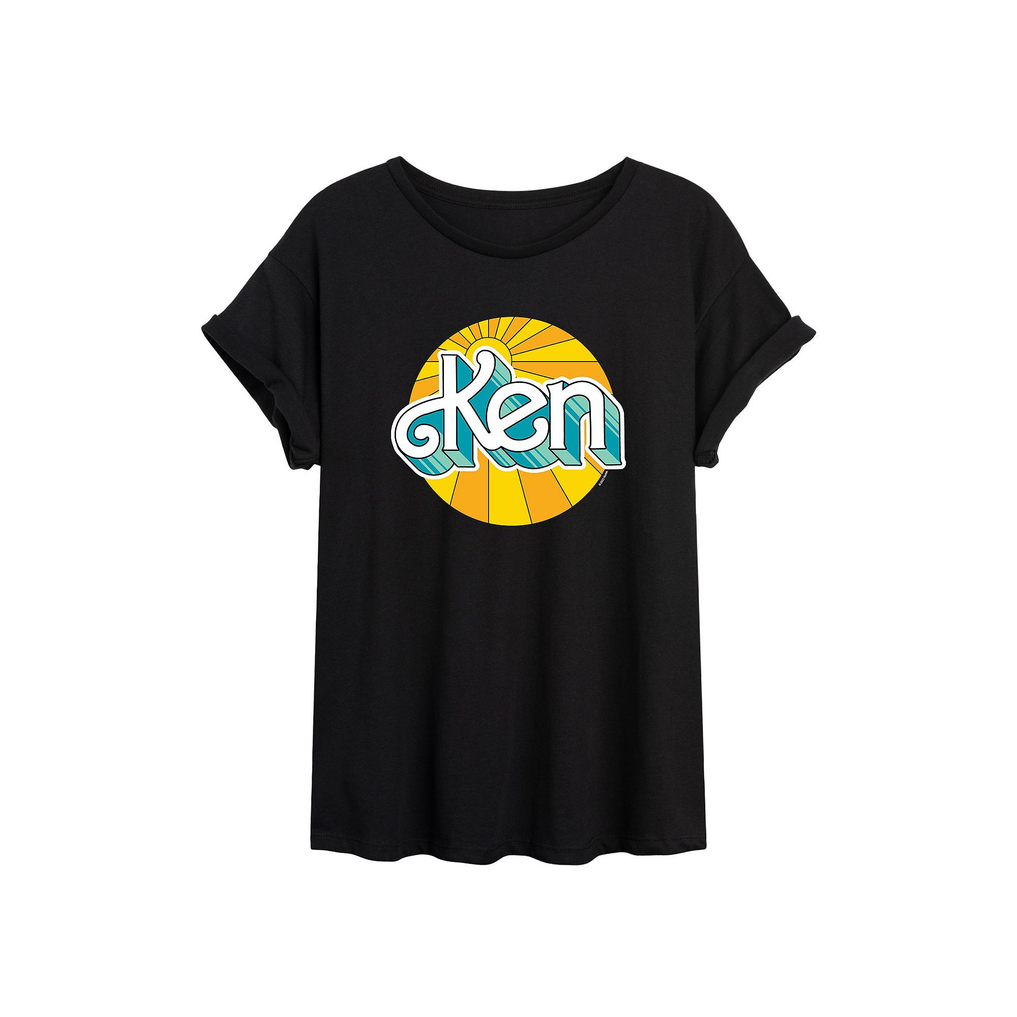 Juniors Barbie Ken Sunburst Oversized Graphic Tee, Girls, Size: Small, Bl