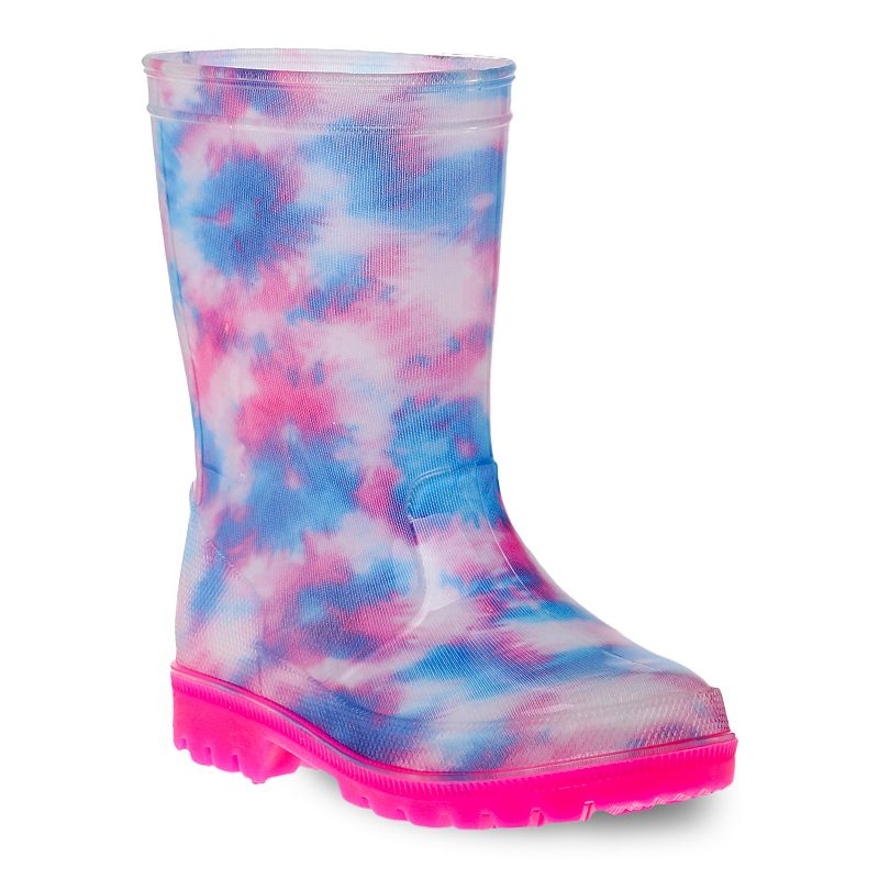 Laura Ashley Tie Dye Girls Rain Boots, Girls, Size: 7 T, Pink