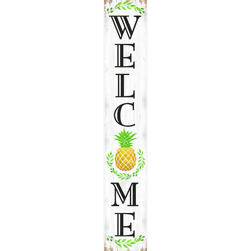 Artisan Signworks Weatherproof Welcome Pineapple Porch Floor Decor, Multico