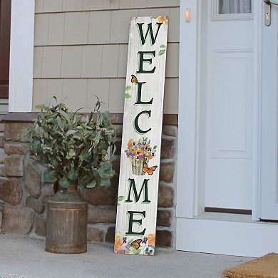 Artisan Signworks Weatherproof Welcome Flowers Porch Floor Decor