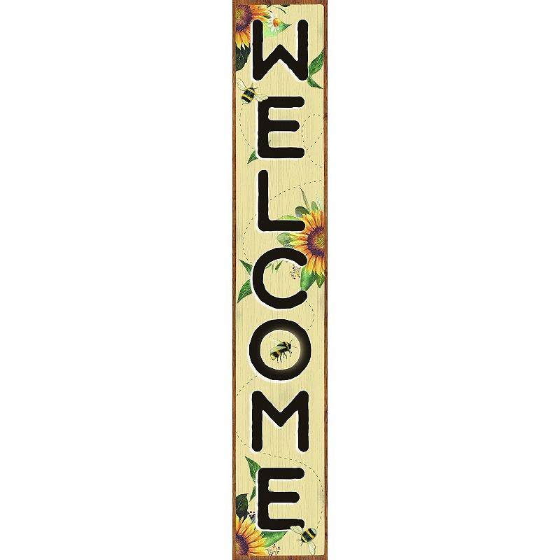 Artisan Signworks Weatherproof Welcome Sunflower Porch Floor Decor, Multico