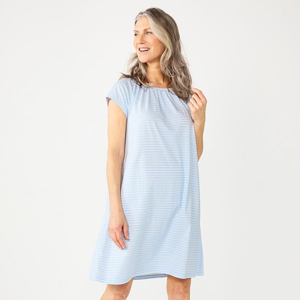 Petite Croft & Barrow® Short Sleeve Cotton Nightgown
