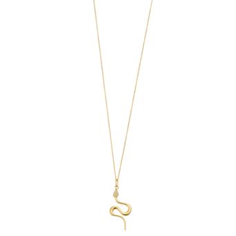 Au Naturale 10k Gold Snake Pendant Necklace