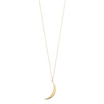 Au Naturale 10k Gold Crescent Moon Pendant Necklace