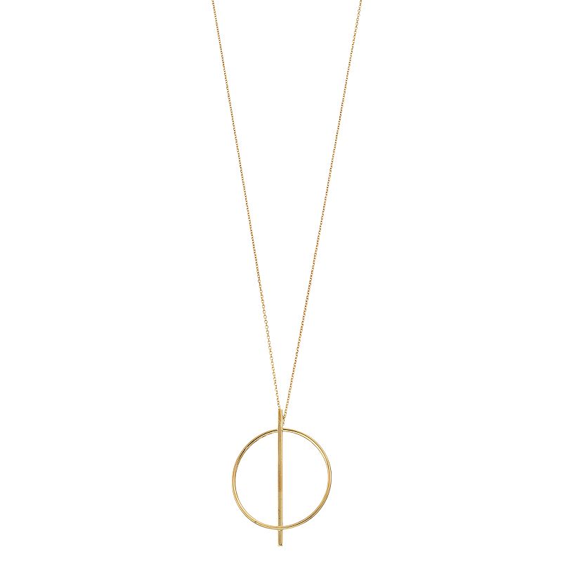 Au Naturale 10k Gold Geometric Pendant Necklace, Womens, Size: 18, Yell