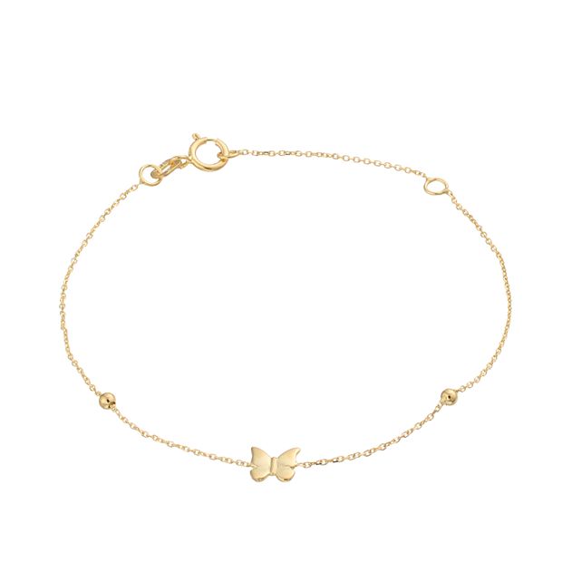 14k butterfly store bracelet