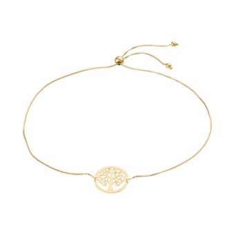 Au Naturale 14k Gold Tree of Life Adjustable Bracelet