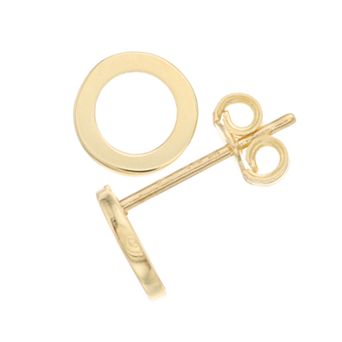 Au Naturale 14k Gold Circle Stud Earrings