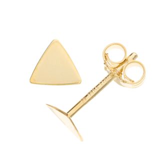 Au Naturale 14k Gold Triangle Stud Earrings
