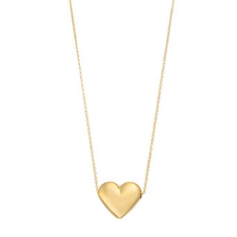 Au Naturale 14k Gold Puffed Heart Necklace