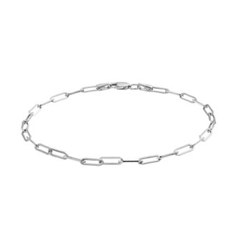 Au Naturale 14k White Gold Paper Clip Chain Bracelet