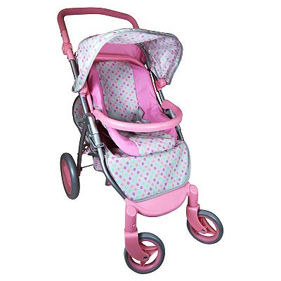 Lissi Twin Baby Doll Stroller with Car Seat