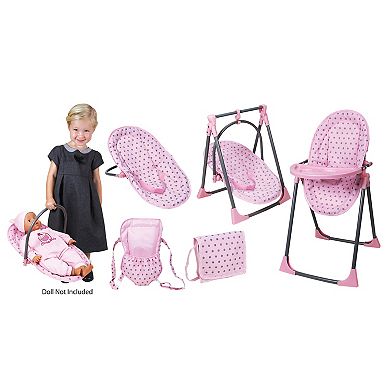 Lissi Baby Doll 6-in-1 Convertible Highchair Play Set