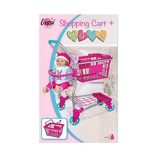 Lissi Baby Doll Shopping Cart with 16 inch Baby Doll