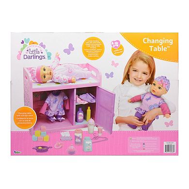 New Adventures Little Darlings Toy Baby Doll & Changing Table Play Set