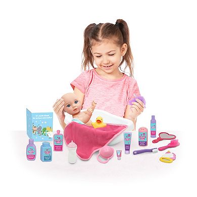 New Adventures Little Darlings Baby Doll Feed & Care Deluxe Playset with 15in. Baby Doll & 35 Accessories