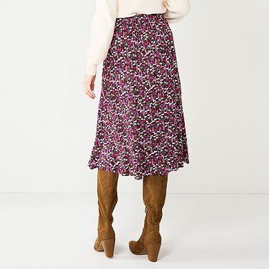 Women's DRAPER JAMES RSVP™ Straight Floral Midi Skirt