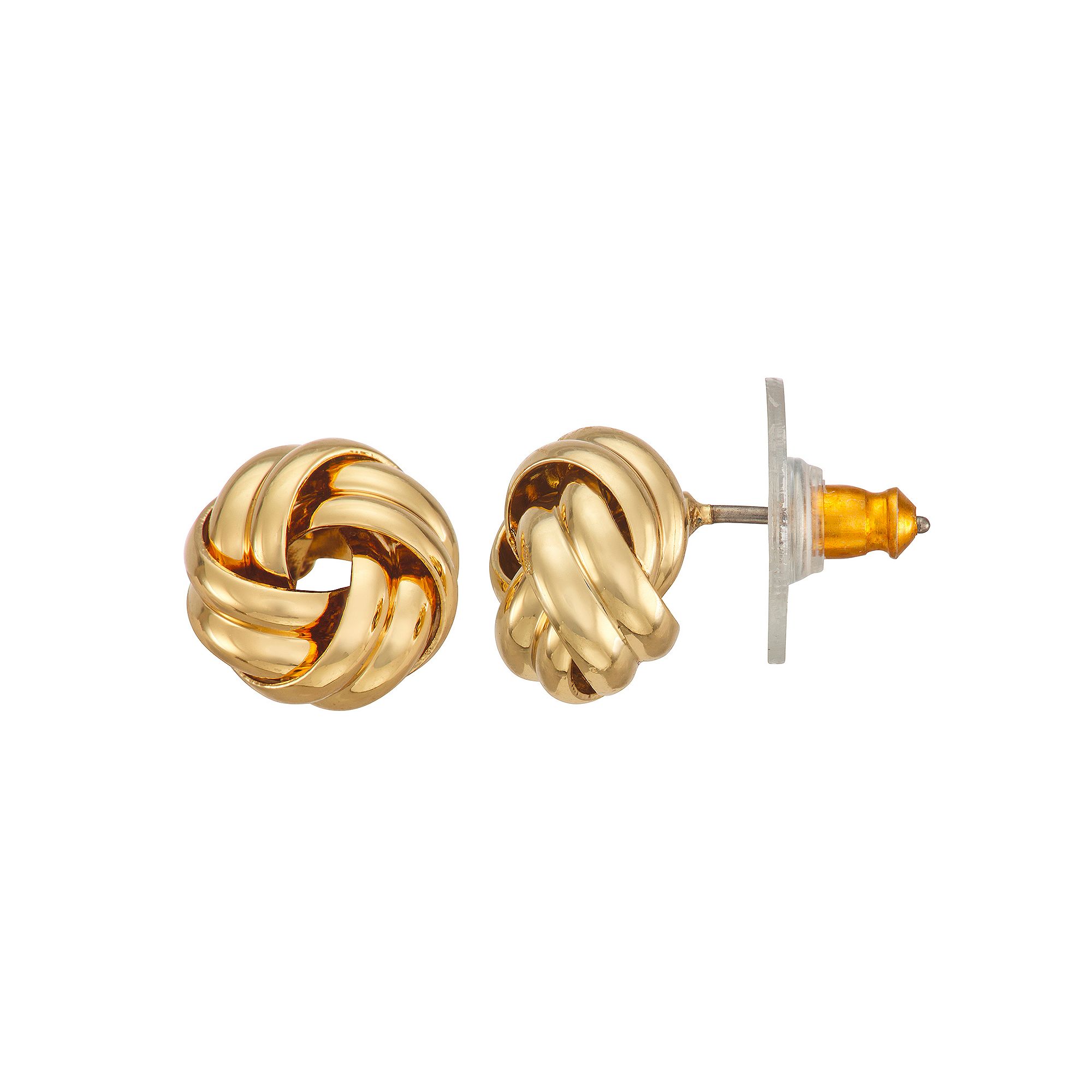 Napier Love Knot Stud Earrings, Womens, Gold Tone