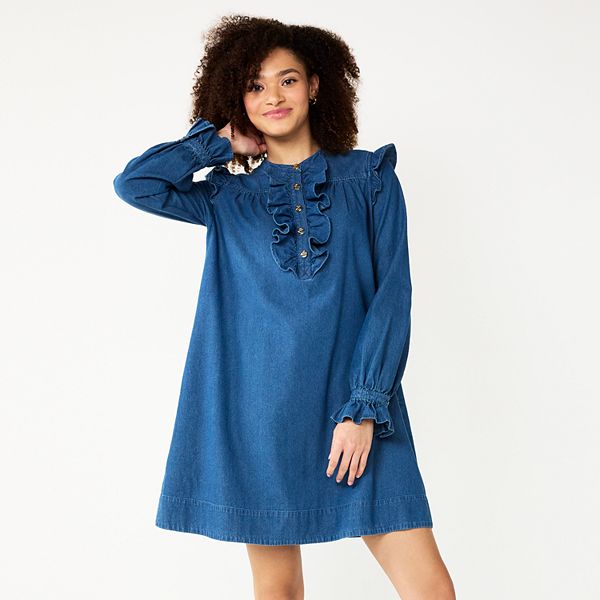Women's DRAPER JAMES RSVP™ Jean Sheath Mini Dress