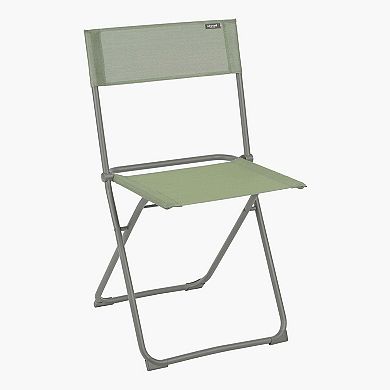 Lafuma Batyline Iso Fabric Folding Steel Frame Balcony Chair, Moss (2 Pack)