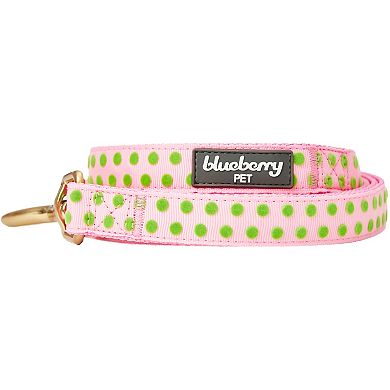 Blueberry Pet Velvety Polka Dot Flocking Dog Leash