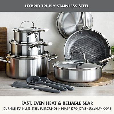 GreenPan Apex 13-pc. Hybrid Tri-Ply Stainless Steel Cookware Set