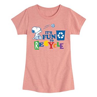 Girls 7-16 Peanuts Its Fun To Recycle Graphic Tee