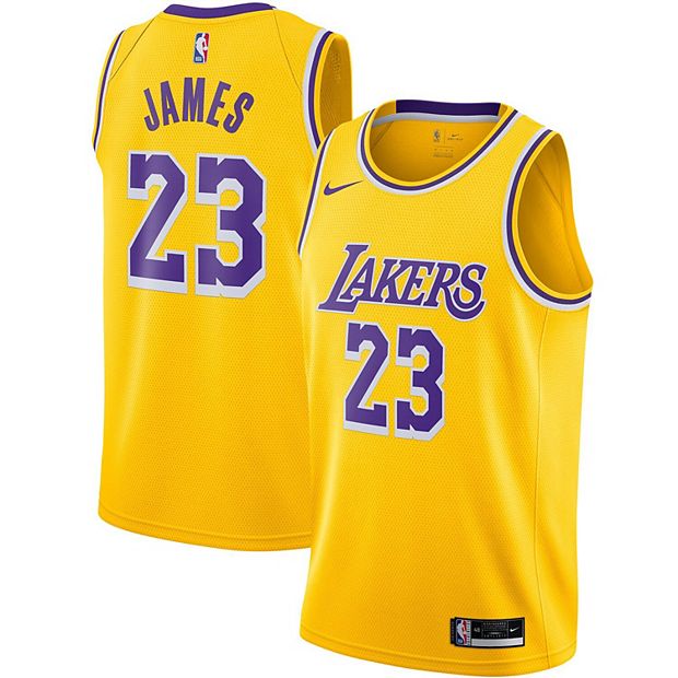 Men s Nike LeBron James Gold Los Angeles Lakers 2020 21 Swingman