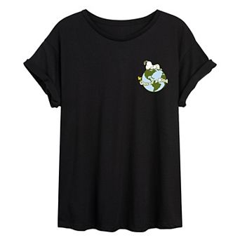 Juniors' Peanuts "One Of A Kind" Snoopy Oversized Graphic Tee