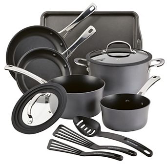 Rachael Ray Cook + Create 11 pc Hard-Anodized Nonstick Cookware Set
