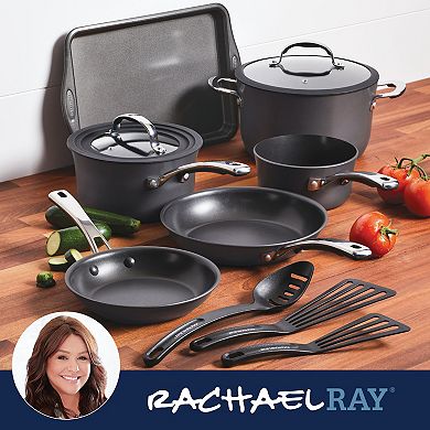 Rachael Ray Cook + Create 11-pc. Hard-Anodized Nonstick Cookware Set