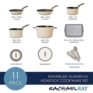 Rachael Ray Cook + Create 11-pc. Aluminum Nonstick Cookware Set