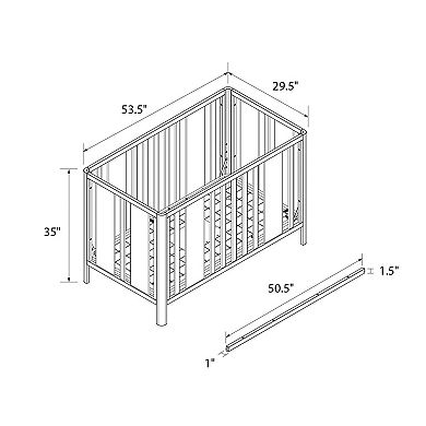 Little Seeds Crawford Curved Post 3-in-1 Crib