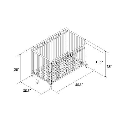 Little Seeds Raven Metal 3-In-1 Convertible Nursery Crib