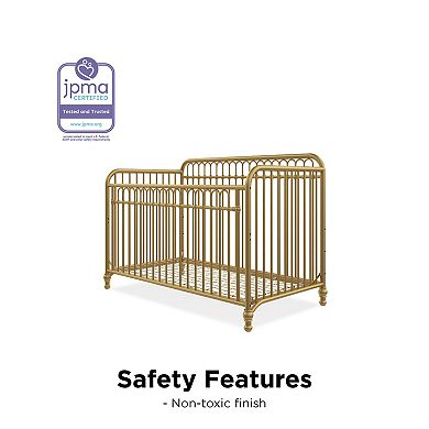 Little Seeds Raven Metal 3-In-1 Convertible Nursery Crib