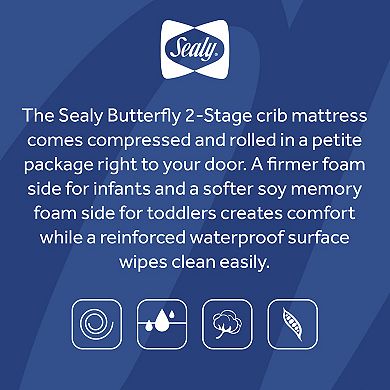 Sealy Butterfly 2-Stage Ultra Firm Crib Mattress