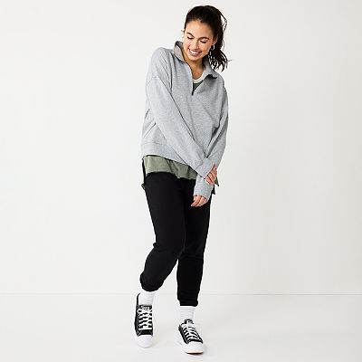 Juniors' SO® 1/4 Zip Sweatshirt