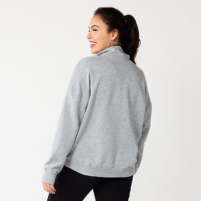 売れ筋商品|||オニール カットソー トップス レディース Juniors' Karma Mock-Neck Quarter-Zip Sweatshirt Chocolate Karma Mock Zip Crew Neck Fleece - Chocolate | O'Neill