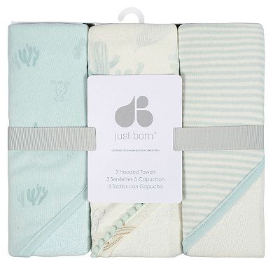 Baby Just Born® 3-Pack Hooded Bath Towels