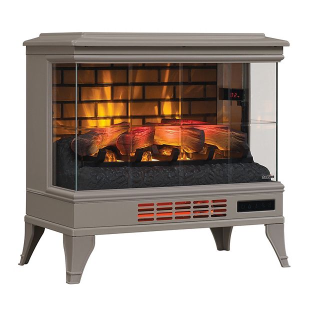 Duraflame DFI-30631-05 5,200 BTU InfraGen 3D Effect Stove Heater u0026 Remote,  Gray
