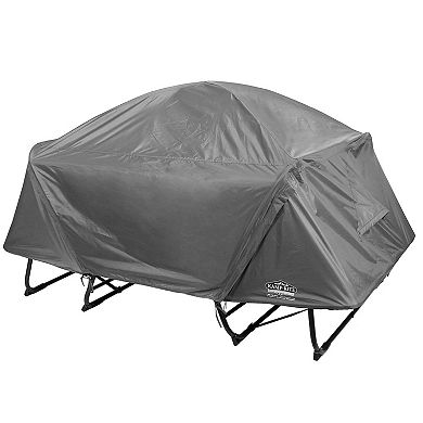 Kamp-Rite Portable Versatile Double Tent Cot, Chair, & Tent for 2 Campers, Gray
