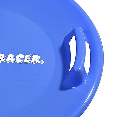 Slippery Racer Downhill Pro Adults and Kids Saucer Disc Snow Sled, Blue