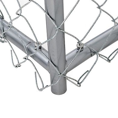 Lucky Dog 10' x 5' x 4' Heavy Duty Steel Outdoor Chain Link Dog Kennel Enclosure