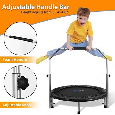 SereneLife 40 Inch Portable Pro Aerobics Jumping Sports Trampoline, Adult Size